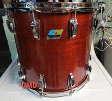 VINTAGE LUDWIG 1980/81 CLASSIC MAPLE 15" TOM DRUM RED MAHOGANY B/O USA 6 PLY