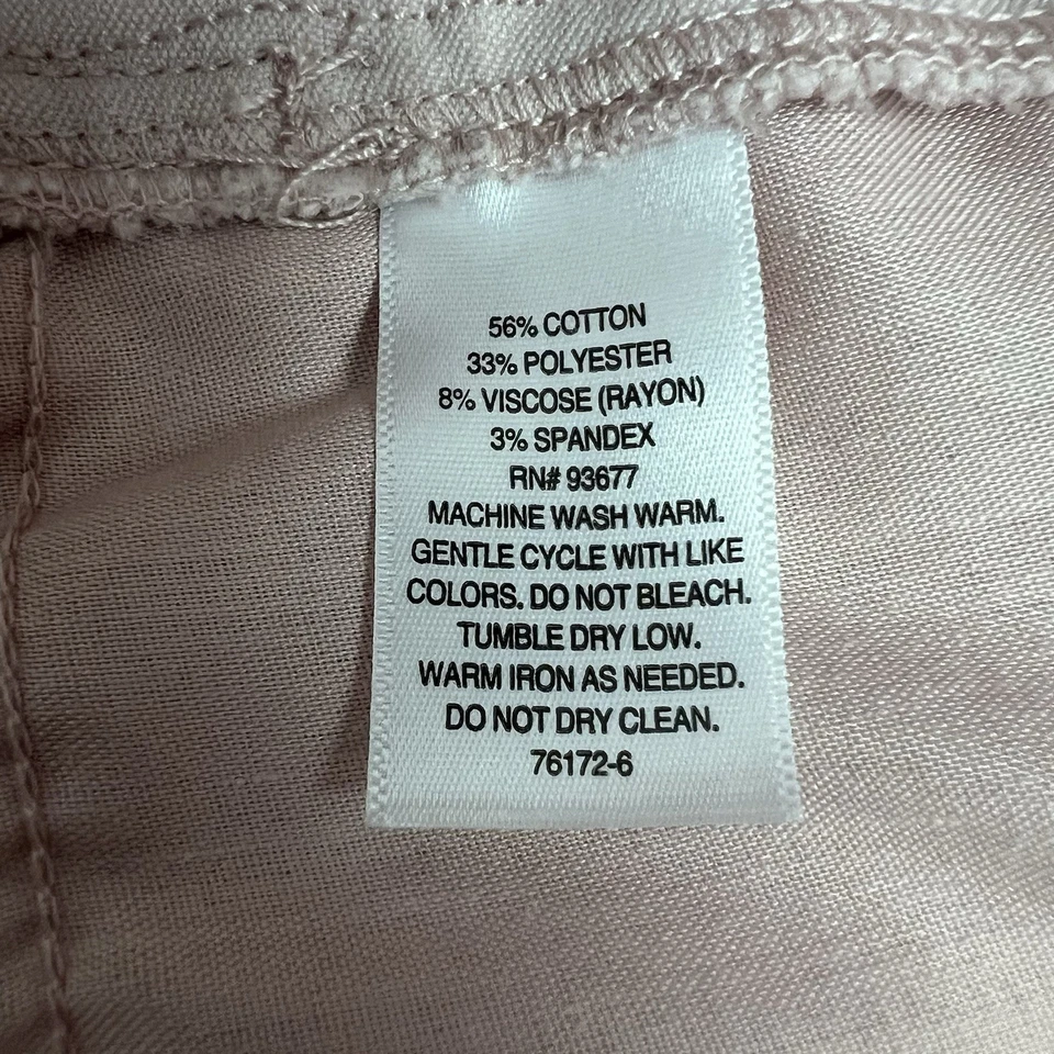 Bermudas para mujer Liz Claiborne ámbar talla 10 bolsillos color rubor claro Foto 4 de 4