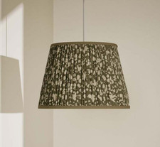 M&S Pleated Splatter Print Lamp Shade – Green – 35cm –