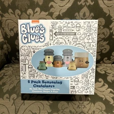 BLUE'S CLUES 6 Pack Seasoning Containers Shakers Salt Pepper Cinnamon Paprika
