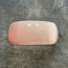 Miu Miu Pink Velvet Hard Sunglasses Eyeglasses Case Designer Luxury