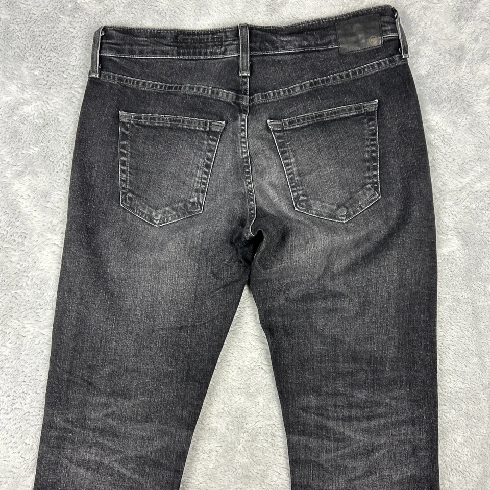 AG Adriano Goldschmied 28 R Ex Boyfriend Slim Slouchy Slim Black Jeans - Image 3 of 4