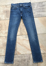 Mens Levi's 519 Extreme Skinny Fit Dark Blue Stretch Denim Jeans - W30 L32