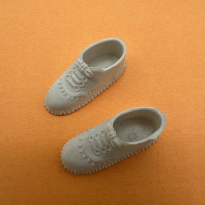 Barbie Francie Skipper White Hong Kong Squishy Tennis Shoes Sneakers 1960's