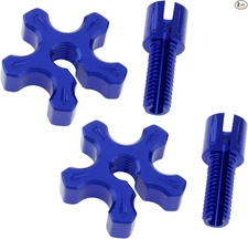 2 Pack M8 Clutch Cable Adjustment Screws, Motorcycle Brake Wire -Blue