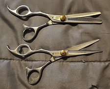 Olivia Garden SilkCut Left Hand Shears 5.75 T635 Thinning Shears Stainless Set