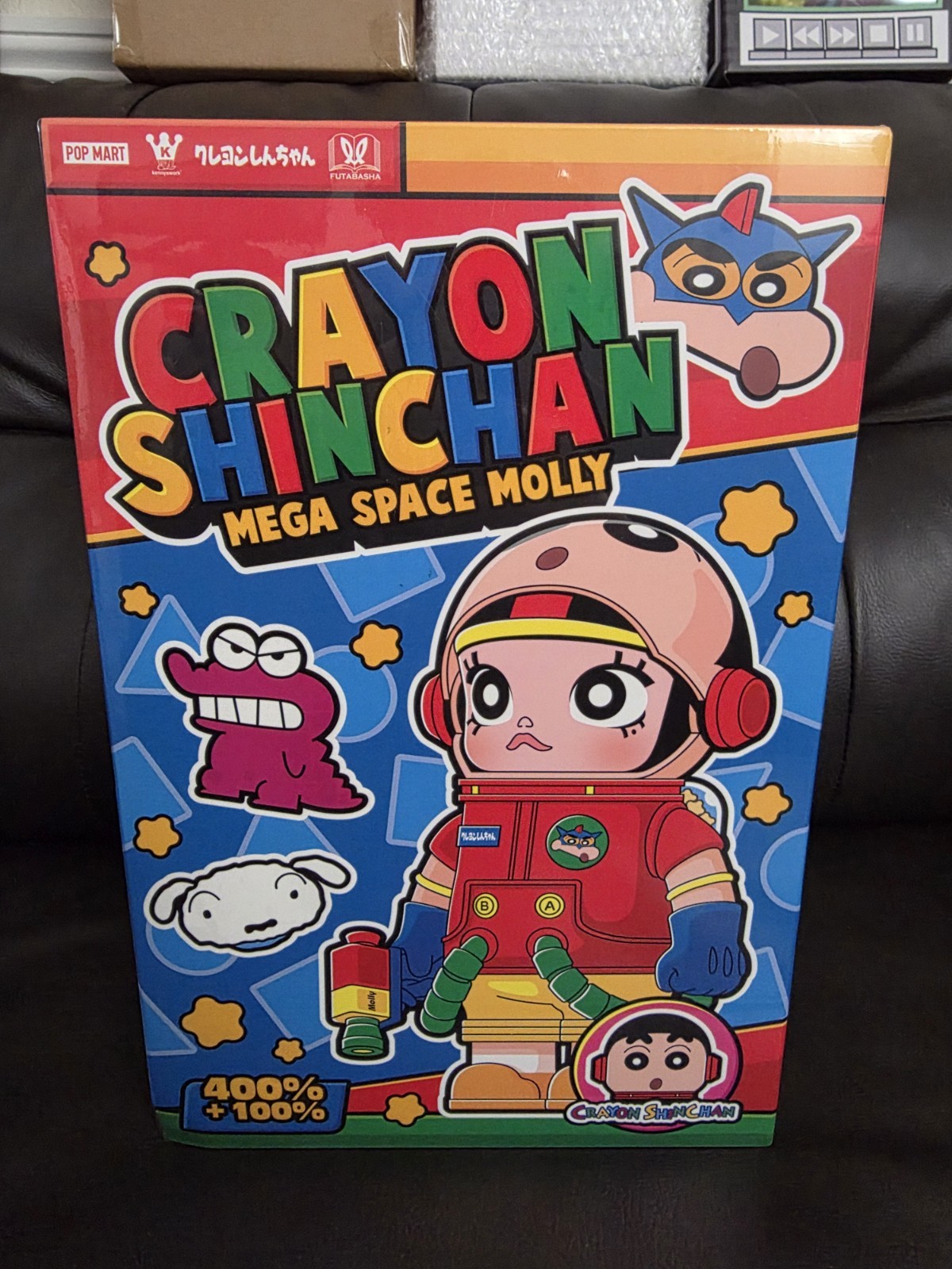 Pop Mart MEGA Space Molly CRAYON SHINCHAN 400% & 100% Set US Seller 