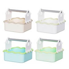 Parrots Potty Training Toilet Stand ABS PP Metal Waste Collector For Small Birds