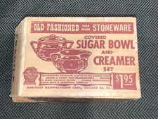 Vintage Marcrest Daisy Dot Creamer And Sugar set In Original Box