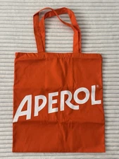 NWOT Aperol Logo Orange Tote Bag with Wine Glass Design - Smudge On Logo