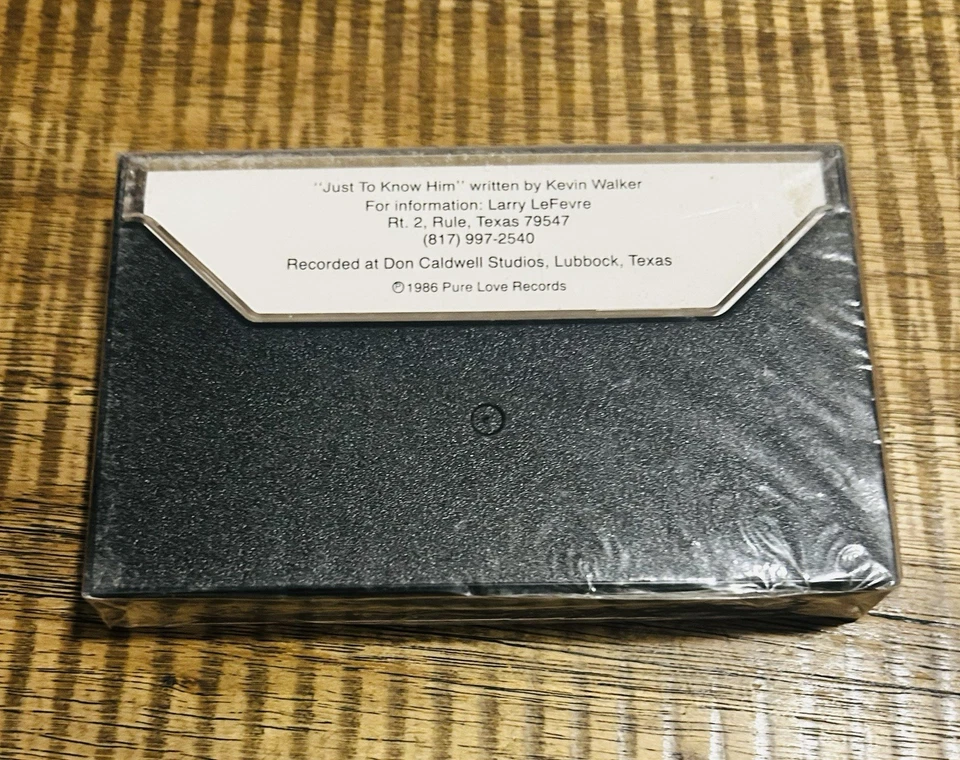 VTG Larry LeFevre Just To Know Him Cassette Tape 1986 Pure Love Records Gospel - Image 3 of 4