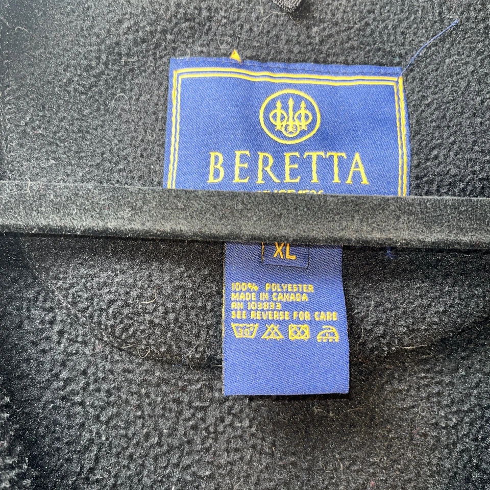 Мужская флисовая куртка Beretta Цвет черный Размер XL На молнии Длинный рукав - Изображение 4 из 4