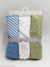 Baby 3pk Hooded Towel - Cloud Island Green