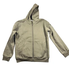 Comfrt Travel Essentials Heavyweight Zip Hoodie Bark Army Green
