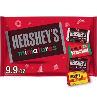 HERSHEY'S Miniatures Assorted Chocolate, 9.9 Ounce (Pack of 1), Multicolored 