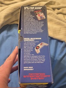 Classic NES game console. 2 controllers and NES advantage in box with packaging