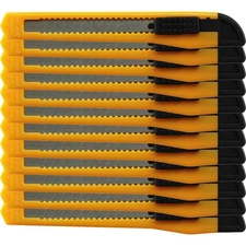 15x Bulk Small Yellow Utility Knife Box Cutters Snap Off Blade 9MM Blade