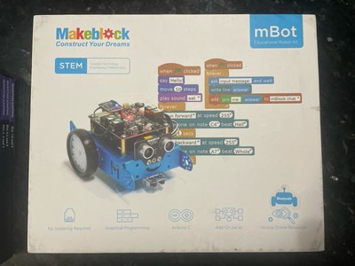 MakeBlock mBot Robot Kit STEM Projects Kids Ages Learn to Code Christmas New