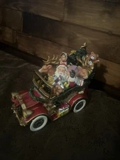 Fitz and Floyd Santa Mobile Musical Christmas Box We Wish You A Merry Christmas