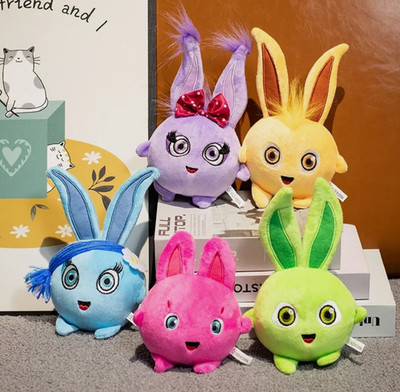 5PCS Rainbow Sunny Bunnies Plush Toys Stuffed Soft Animal Doll TOY Gift Cartoon