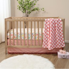Baby Crib Bedding Set for Girls - 3 Pieces - Newborn, Infant Bed - Pink Bab...