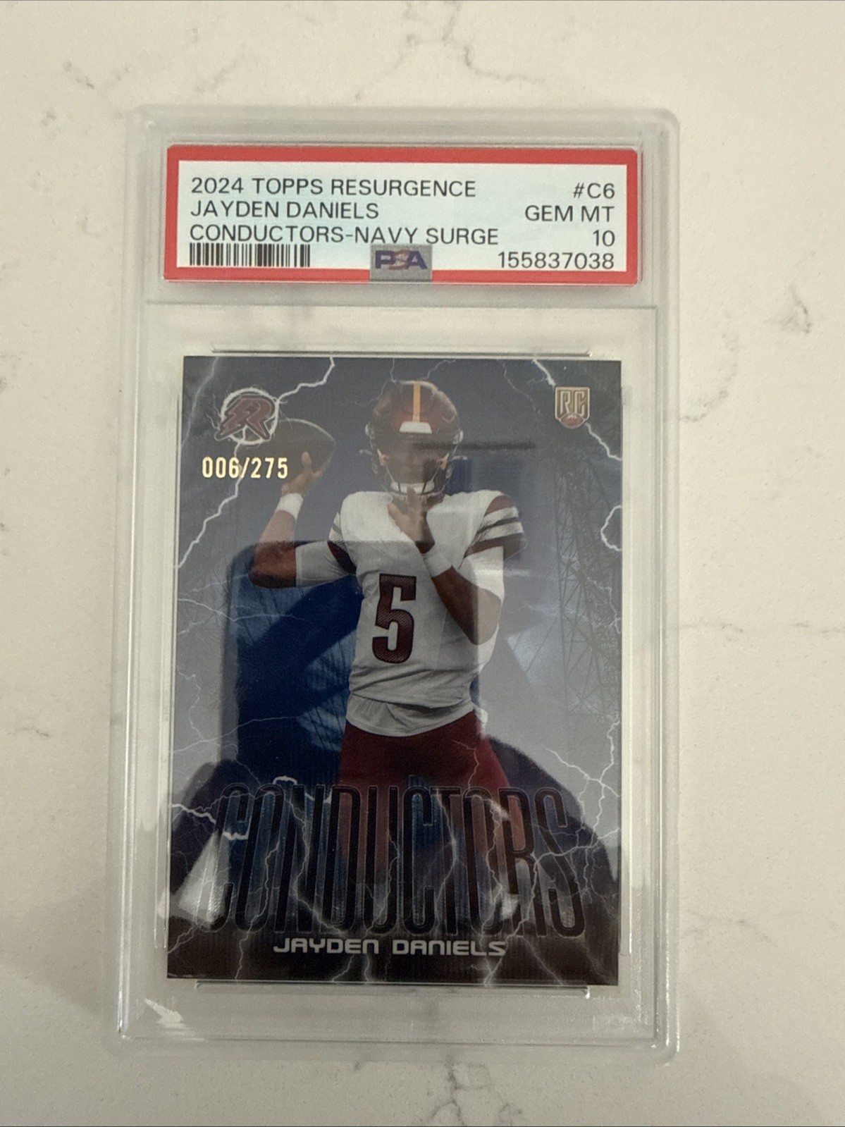 Jayden Daniels Topps Resurgence Conductors #C6 Navy Surge