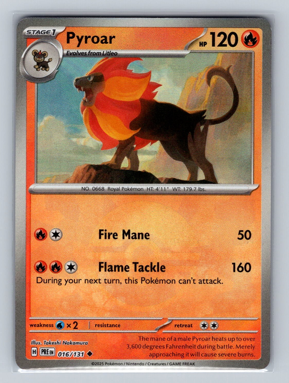 Pyroar Pokeball Uncommon SV: Prismatic Evolutions 016/131 NM