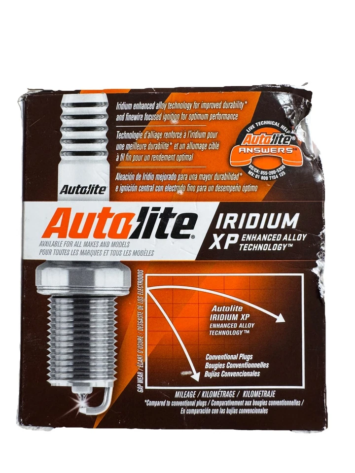 Paquete de 4 bujías AUTOLITE IRIDIUM XP6043 Foto 3 de 3