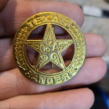 Texas Ranger Badge Old West U.S. Marshall Sheriff Replica Reproduction A6