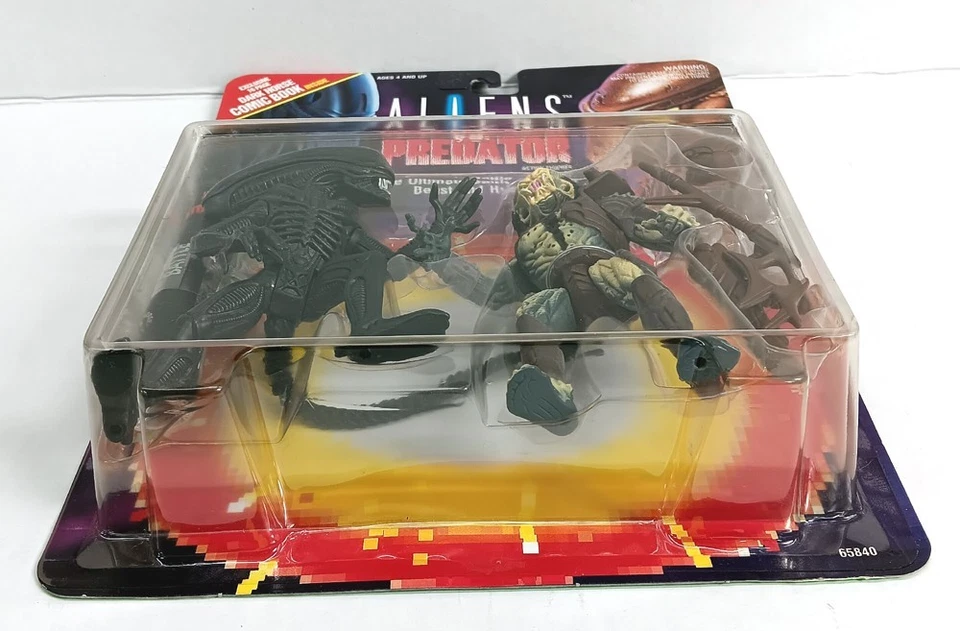 ALIENS VS. PREDATOR WARRIOR ALIEN & RENEGADE PREDATOR KENNER TOYS 1993 UNOPENED - Image 2 of 4