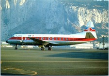 GB Airways Vickers Viscount, Gibraltar, March 1985 Postcard