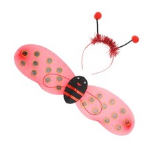 1Set Ladybug Wings and Ladybug Headband - Lady Halloween Costumes for Kids