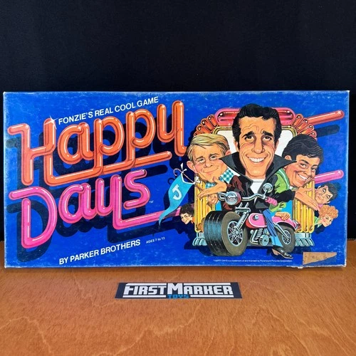 1976 Parker Brothers Happy Days Board Game Fonzie TV Show Complete Vintage