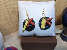 Orecchini in ceramica artigianali fatti e dipinti a mano