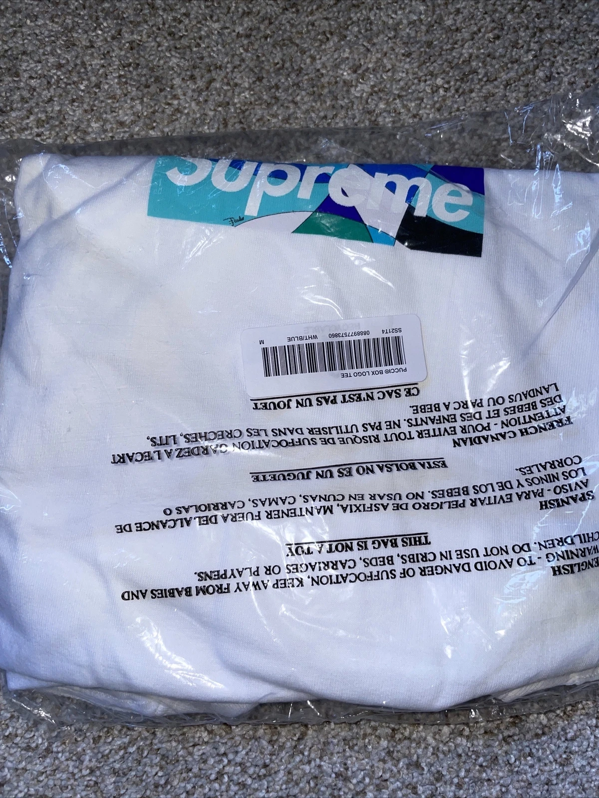 NEUF SUPREME Emilio Pucci BOITE M TNF veste boite bogo tee t shirt relief ss21