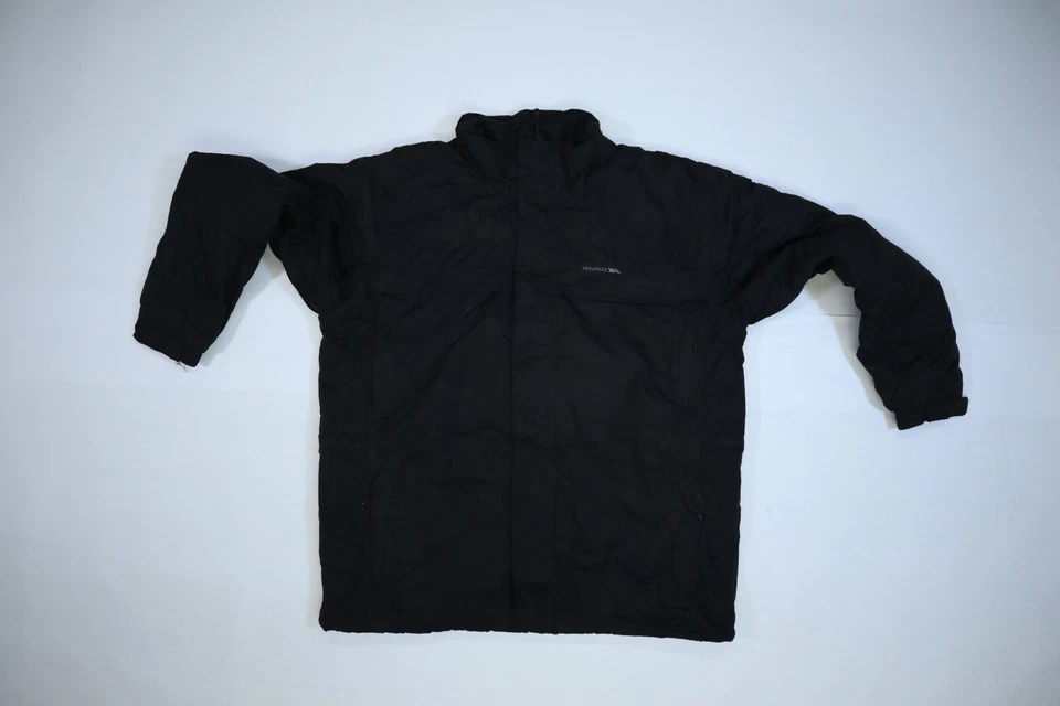 Abrigo de Invierno Trespass Para Hombres Negro Cremallera Completa Impermeable A Prueba de Viento Forrado de Vellón XXL Foto 3 de 4