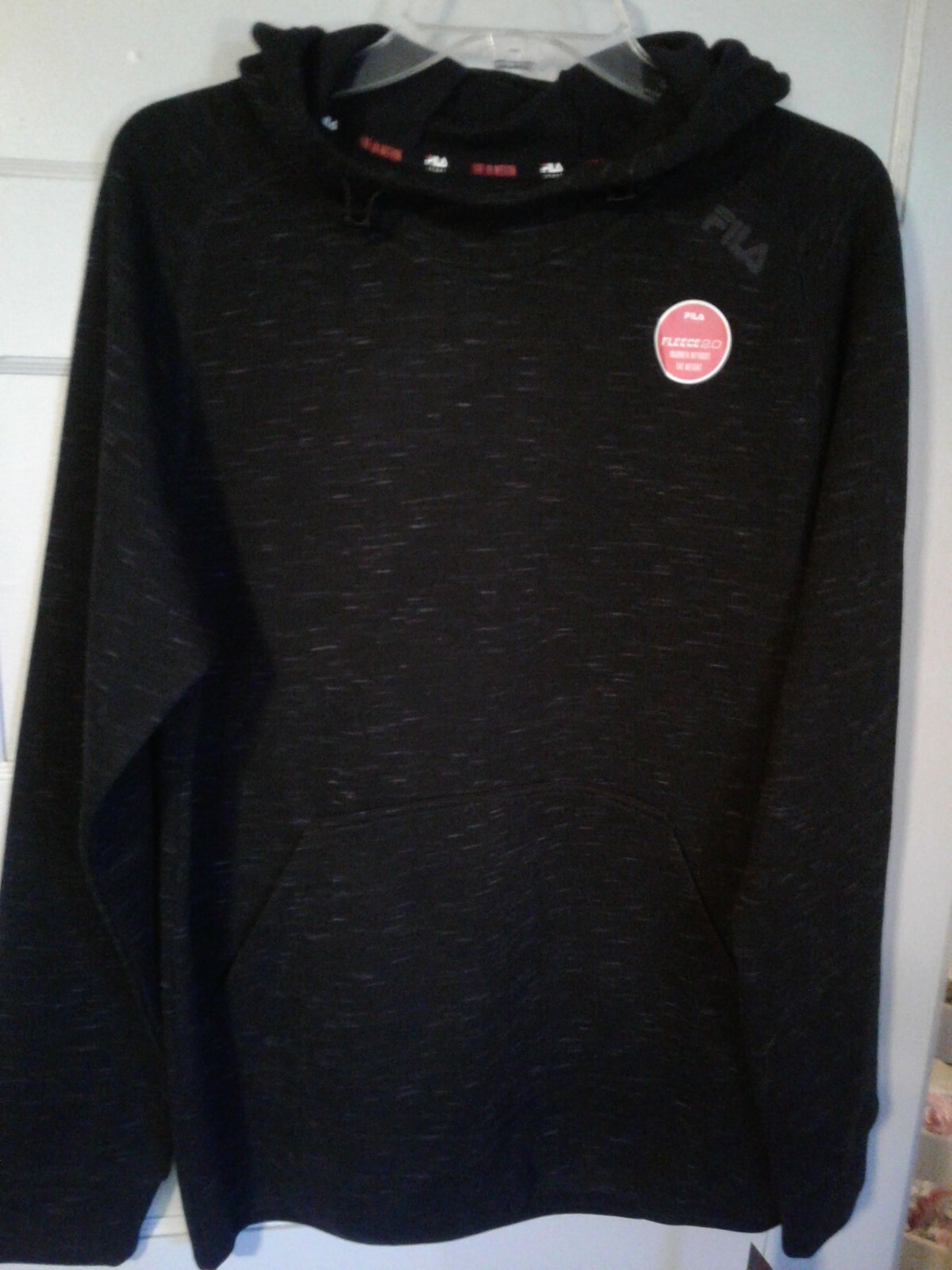 Felpa con cappuccio uomo Fila MEDIA logo grafico tasca frontale in pile