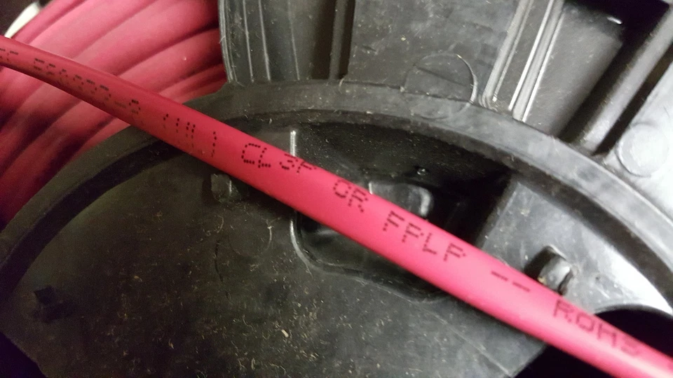 Carol E3532S 12/2C Solid Plenum Fire Alarm Cable Wire FPLP/CL3P Red /50ft - Image 4 of 4