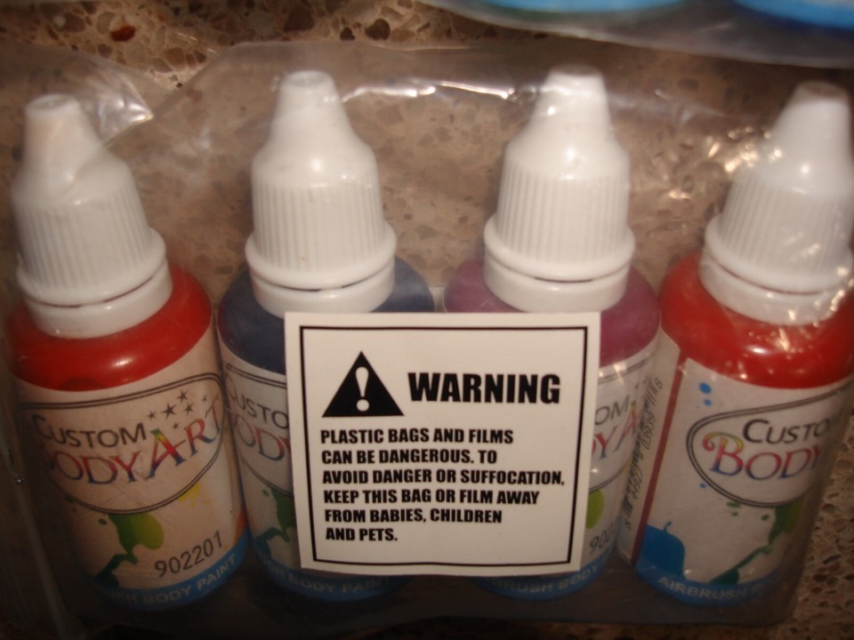 8 Color 1oz Custom Body Art Airbrush Temporary Tattoo Paint Set Ink Kit