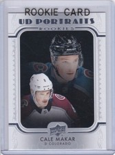 CALE MAKAR ROOKIE CARD Hockey 2019 COLORADO AVALANCHE Upper Deck UD PORTRAITS RC