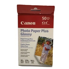 Canon Photo Paper Plus Glossy 4” X 6” 50 Sheets