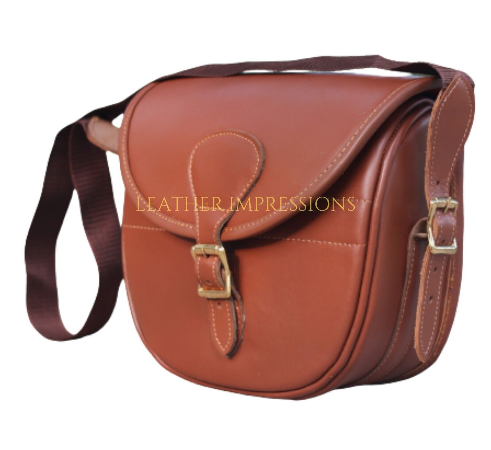 NEW REAL LEATHER CARTRIDGE BAG SHOOTING HUNTING SHELL BAG FINEST