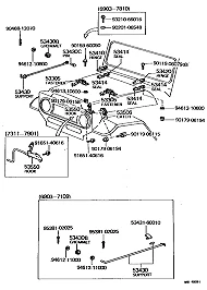 TOYOTA LAND CRUISER GENUINO PARABRISAS CAPÓ CATCH 2 Set 53504-90300 Foto 3 de 3