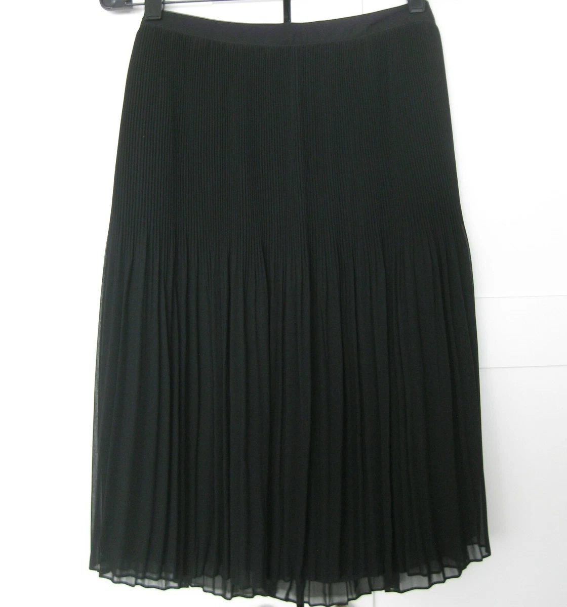 Black pleated top midi skirt 08