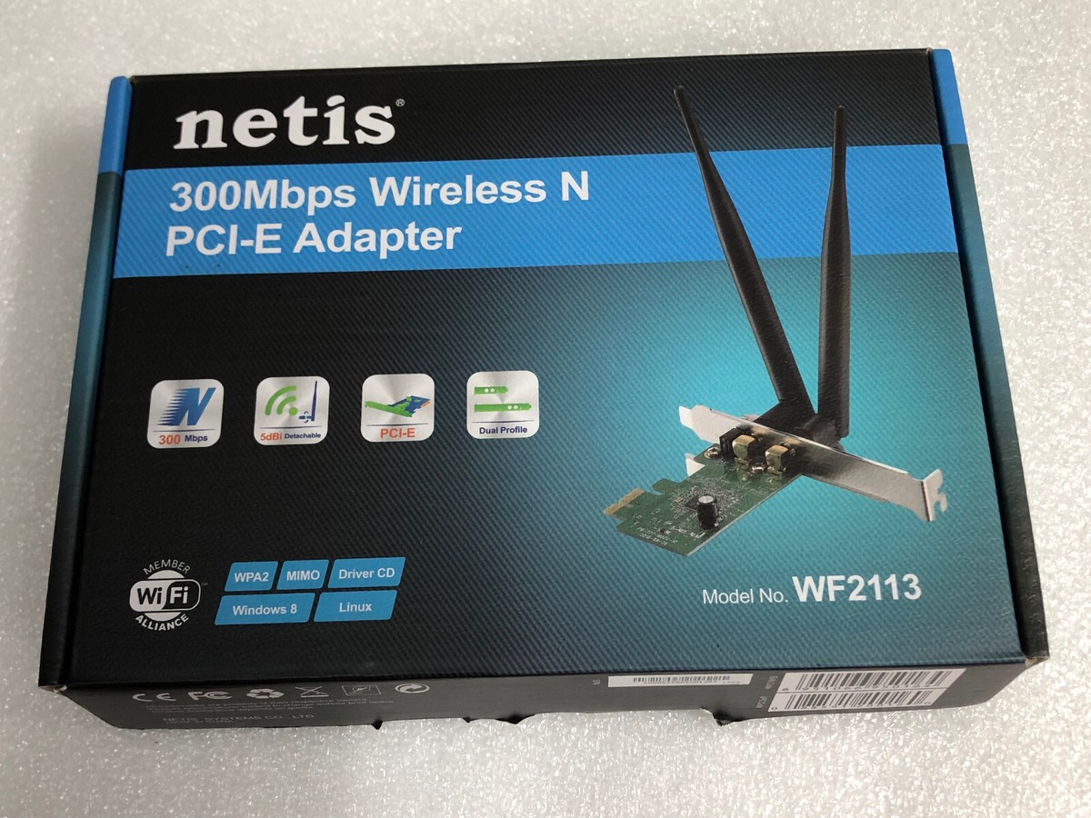 NETIS WF2113 300Mbps Wireless N PCI-E Adapter WIFI Card dBi High