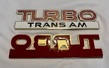 1989 Pontiac Turbo Trans Am Fender Emblem With Adhesive Backing