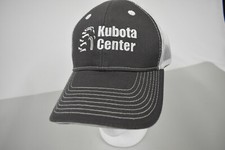 NEW Kubota CENTER Mesh Adjustable Cap WHITE/Gray TRACTOR RARE