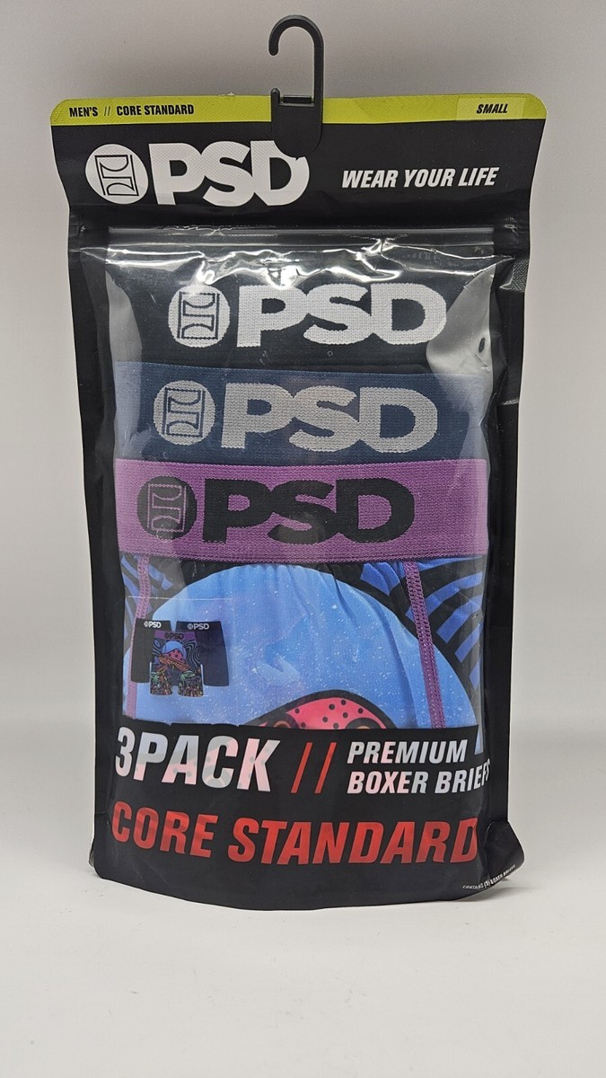 Confezione Da 3 Boxer PSD Uomo - Microfibra, Vita Media, Colori: Nero, Blu Scuro, Verde Alga
