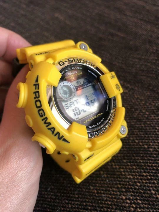 Casio G shock Frogman GF 8250 Tough Solar Yellow Digital Men s Watch Japan Exc