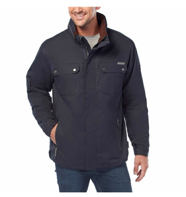 Rugged Elements Men's Trek Jacket Hidden Hoodie-Size: M -Dark Navy